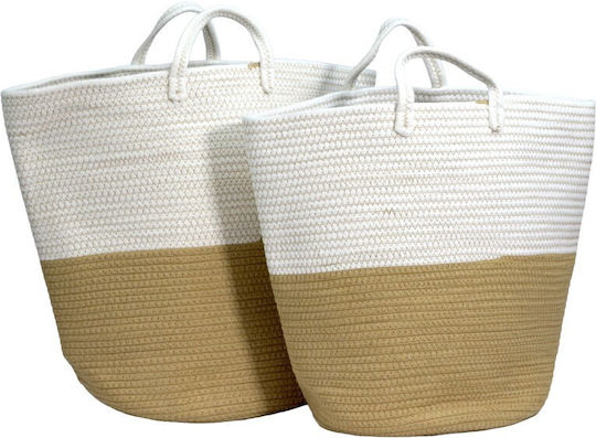 Viosarp Coș decorativ Din paie Beige 39x44buc