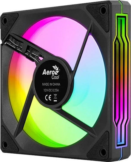 Aerocool Phantom M-3R Обратен Перкa Вентилатор за Кутия 120mm 1800rpm 50.2cfm с ARGB Осветление и Свързване 3-Pin 4-изводна ШИМ