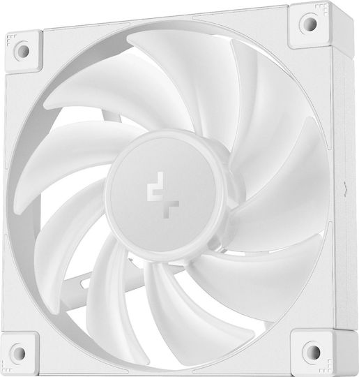 Deepcool Fd12 Вентилатор За Кутия 120мм (2050rpm / 63.6cfm) с ARGB Осветление и Свързване 3-Pin / 4-изводна ШИМ 3бр Бели