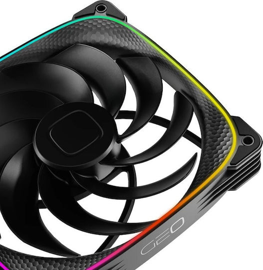 Geometric Future Ventilatoare Pentru Carcasa Squama 140mm (2100rpm / 71.88cfm) Cu Iluminare RGB 3 Bucăți