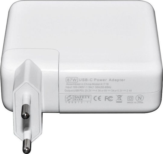 Захранващ адаптер за лаптопи Apple A1707 A1719 A1718 A1990 87W USB Type-C