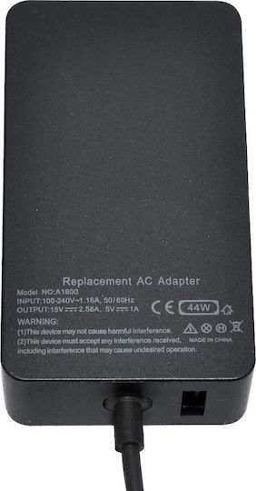 Power Supply Replacement Microsoft Laptops Compatible Surface Pro 3 4 5 6 7 Models 15v 2.58a 44w
