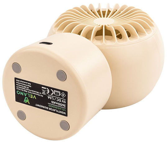 Velano Преносим Вентилатор За Масата 3600 Mah Батерия Velwebs0010