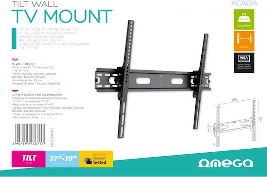 Omega OUTV600T Suport TV de perete până la 70" și 30kg