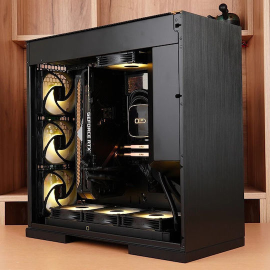 Geometric Future M8 Dharma Gaming Midi-Turm Computergehäuse mit Seitenfenster Schwarz