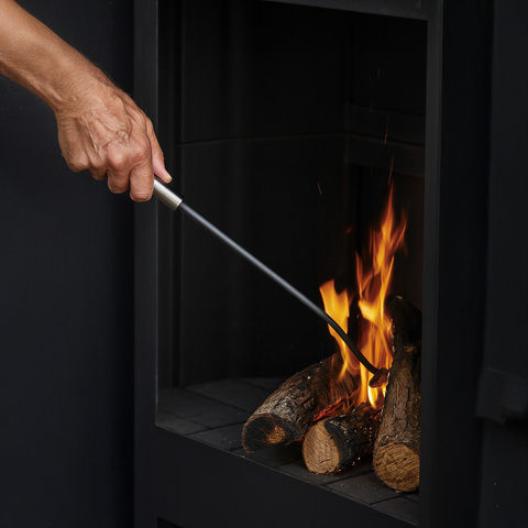 Kaminer Fireplace Tool Set with Bucket Gray