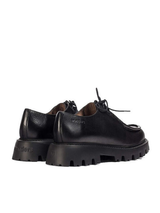 Δερμάτινα Γυναικεία Loafers σε Μαύρο Χρώμα