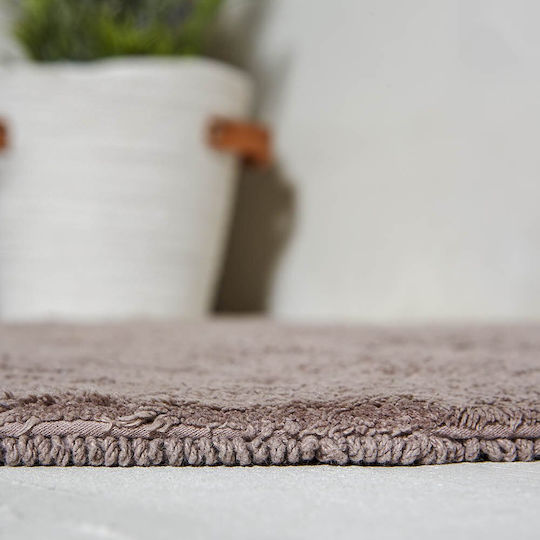 Fieldcrest Covoare de baie Rotund Maro Roz 60cm
