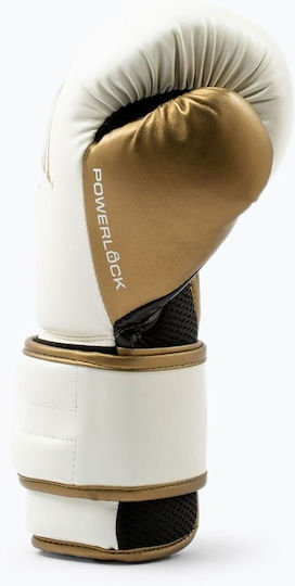 Everlast Powerlock 2 Boxing Gloves made of Synthetic Leather for Match White