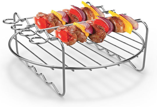 Tefal Set 4 Accessories 20 Cm Easy Fry XXL Tefal XA113010 Air Fryers Pizza Tray Baking Dish Grill Pan Skewer Rack Stainless Steel Non-stick Coating Black