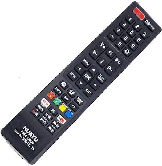 Rm-l1200+ Universal Remote Control LCD Akai Digihome Finlux Hitachi Telefunken Vestel Netflix Youtube