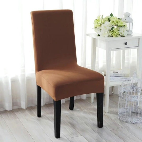 Alista Home Elastische Abdeckung für Stuhl Braun 48εκ. 1Stück AVX-AG730B