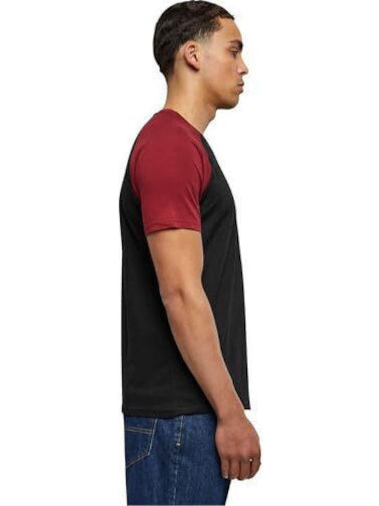 Contrast T-shirt Black / Burgundy TB639-00651