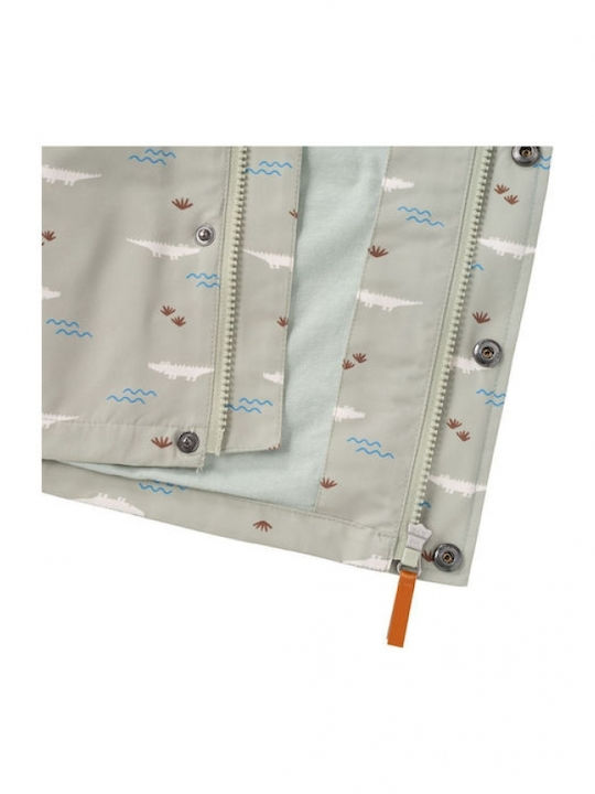 Waterproof Kids' Casual Jacket with Lining & Hood Croco