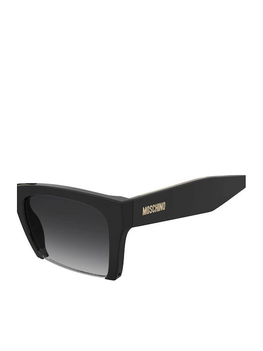 Moschino Women's Sunglasses with Black Plastic Frame and Black Gradient Lens mos196/s 807/9O