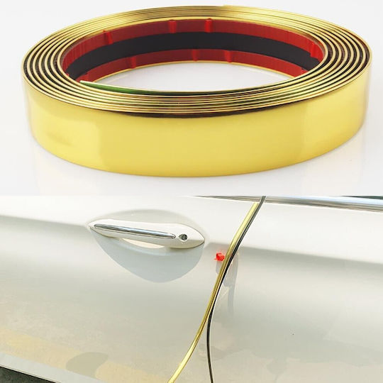 Selbstklebende Ornamentrolle 4mm x 15m Gold Chrom Farbe