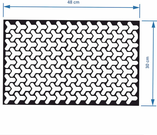 Set 2 Folii Adezive pentru Decorarea Stopurilor Auto Dimensiune 2 X 48 X 30cm Culoare Negru Mat Model Triunghi Fagure