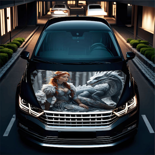 Autocolant Capotă "Artă Capotă" Rezistent la Exterior Mărime S 150 X 110cm Cod Avx-capota-014s