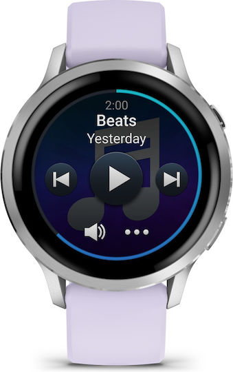 Garmin Venu 4 Stainless Steel 41mm Waterproof Smartwatch with Heart Rate Monitor (Silver with Periwinkle)