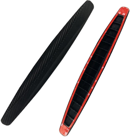 Set aus 2 schwarzen Schutzpolstern mit Carbon-Finish