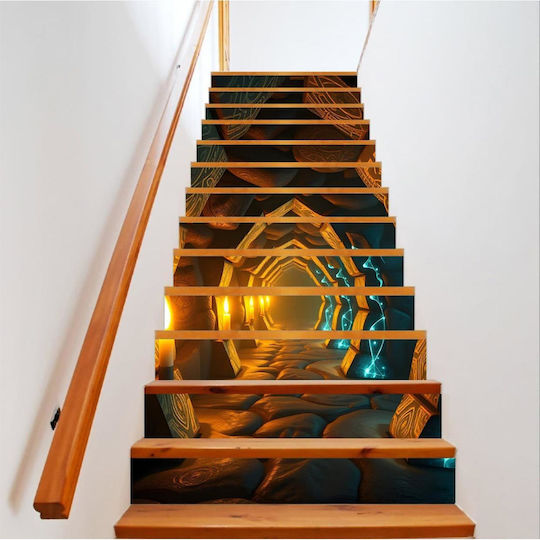 Decorative Sticker Indoor Stairs High-resolution Self-adhesive Print Dimensions 200 X 124 Cm Code Avx-stairs-03