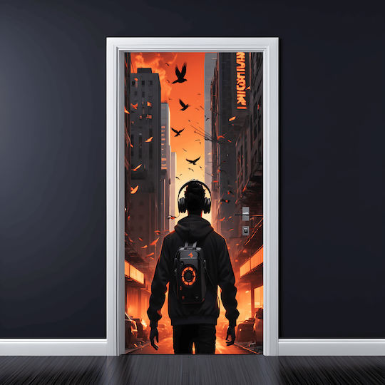 Printed Color Foil Door Decoration Size 200 X 90cm Model Avx-dr29