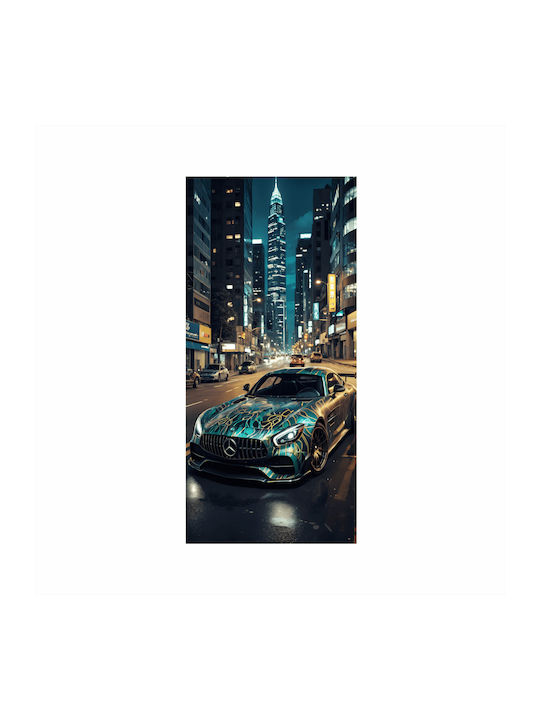 Decor pentru ușă din film colorat imprimat, dimensiune 200 x 90 cm, model Avx-dr09