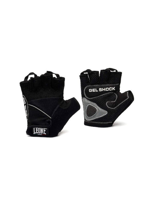 Leone Gym Ανδρικά Αθλητικά Γάντια Γυμναστηρίου Black Μαύρα