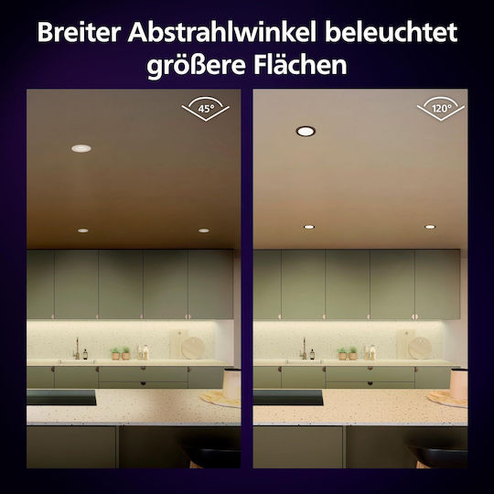 Philips Hue Smart Slim Einbauleuchte Triple Spot in Black Color