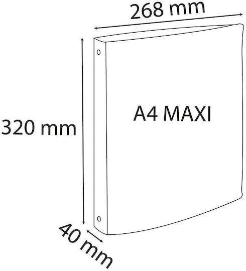 Exacompta 54694e Dosar Opak Din Plastic Mediu-Rigid Dimensiuni Din A4+ Mecanism Cu 2 Inele Spate 30 Mm Dimensiuni Externe 40 Mm 32 X 26,8 Cm Roz