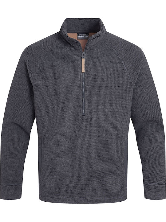 Halb Langarm Herrenbluse Grau