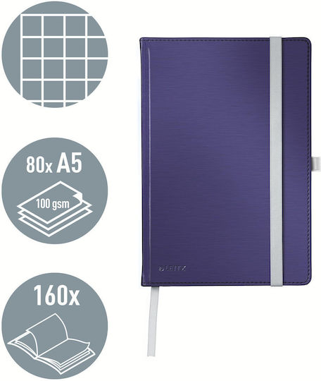 Leitz Notizbuch 160 Blätter A5 Geregelt Blau