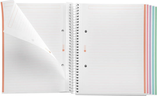 Miquelrius Emotions Notebook Spiral 120 Sheets with Blank Pages Pink
