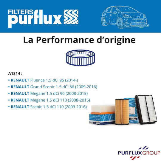 Purflux A1314 Motor Luftfilter Element