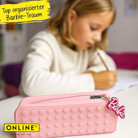 Barbie Hearsts Κασετίνα Βαρελάκι Ροζ