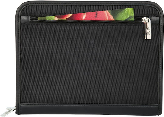 Wedo Elegance A5 Conference Folder – Executive Organizer In Leather Look 4-Ring Mechanism Card & Document Compartments Pen Holder Compact & Stylish