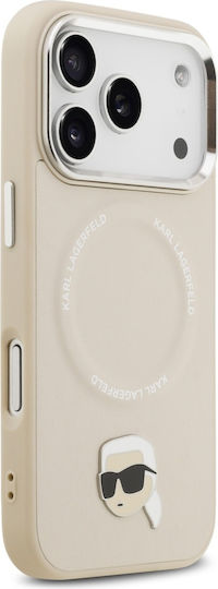 Karl Lagerfeld Umschlag Rückseite Kunststoff / Silikon Beige (iPhone 17 Pro Max)