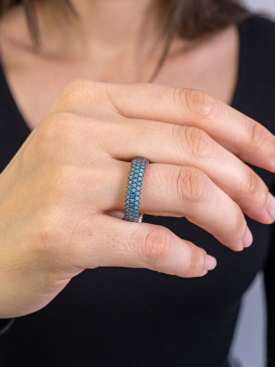 Kiriakos Gofas Damen Ring mit Steinen aus Silber Vergoldet