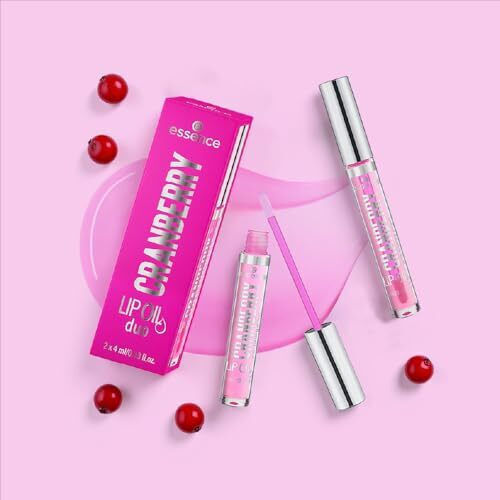 Essence Cranberry Lip Oil Duo Set Lipgloss Transparent 4ml