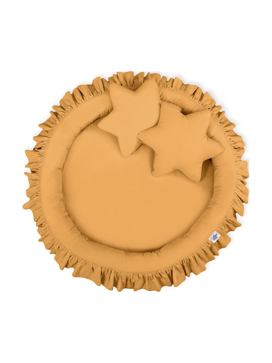 Mustard Ruffled Cushion