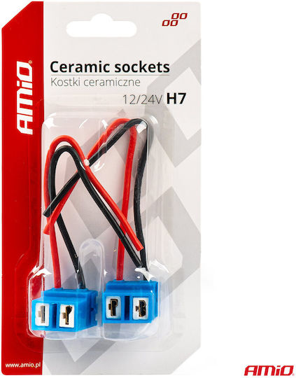 Satz 2 Keramik H7 Sockelhalter Hitze Beständig L-Form