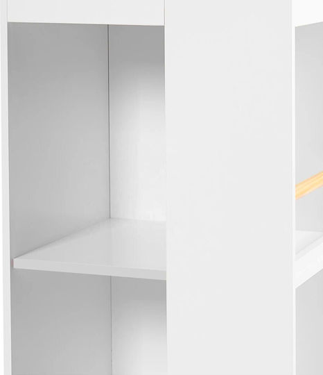 Βιβλιοθήκη Δαπέδου Ξύλινη Λευκή 72.5x40x95.8cm