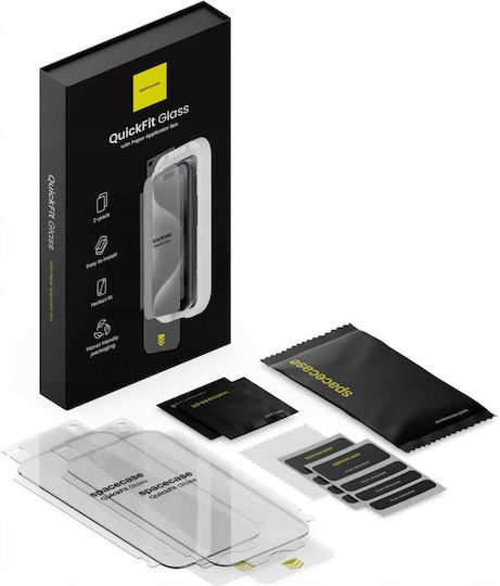 Tempered Glass Iphone Air Spacecase Quickfit Glass Αντιχαρακτικό Γυαλί Προστασίας Οθόνης Απλικατέρ Quickfit 2 Τεμάχια Clear 5905719131777 5905719131777