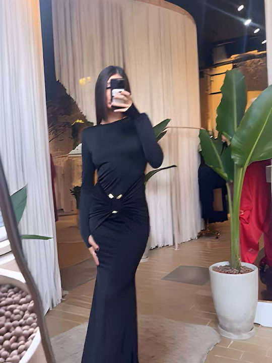 Maxi Dress for Wedding - Christening Drape Gold Features
