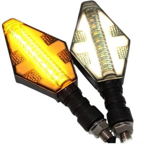 Set 2 Lămpi Semnalizare Motocicletă Model Cross 2 Funcții Poziție Semnalizare Tensiune 12V