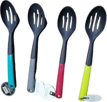 Koopman Lingură Joasă Cu Fantă Cu Găuri Din Plastic Gri