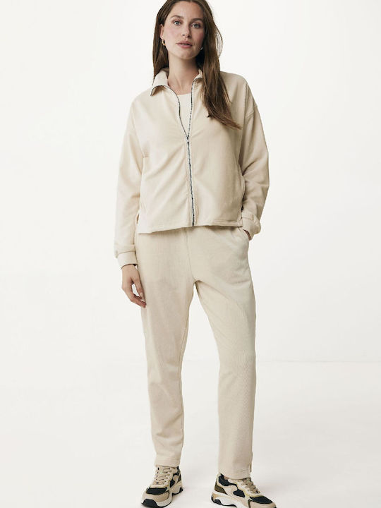 Women's Fabric Trousers Beige