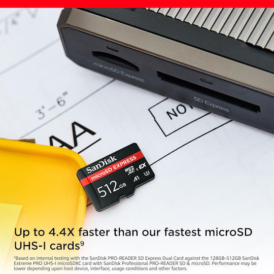 Sandisk SDXC 512GB Клас 10 UHS-I 880MB/s с адаптер