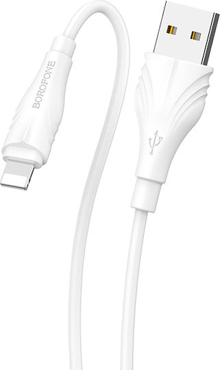 Borofone USB-A to Lightning Cable Λευκό 1m NO-BOR-700421