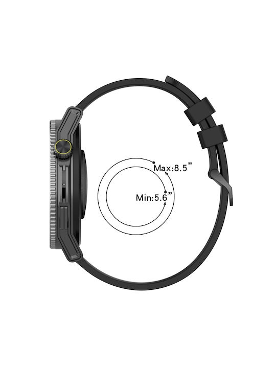 Two-Tone Silicone Watch Strap Huawei Watch GT 2e 22mm Black+Gray